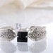 Vintage Spoon Bracelet - Black Crystal Bracelet - Spoon Jewelry - Viceroy Two Silverware Bracelet - Spoon Bracelet (mf740)