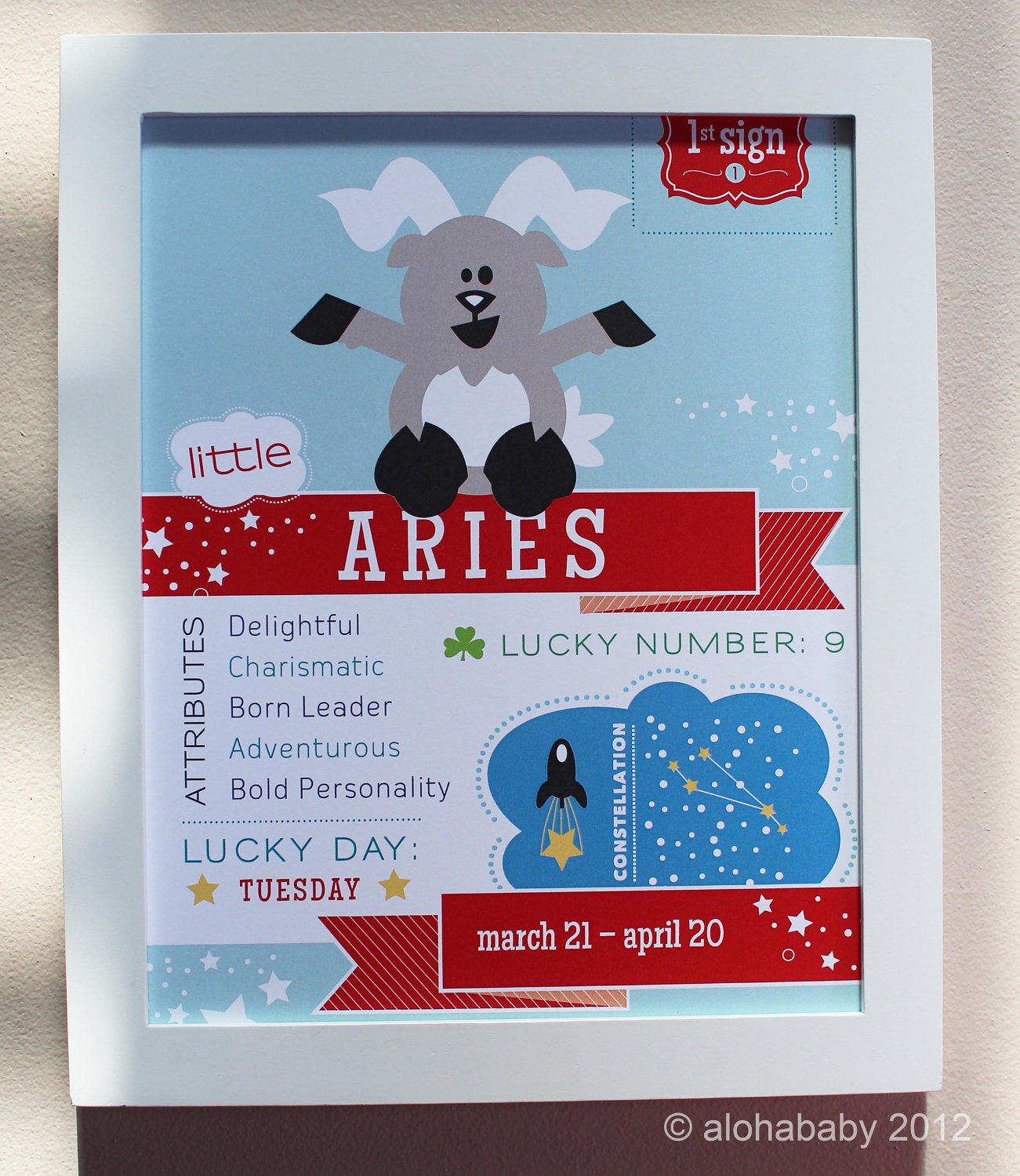 Aries Baby Zodiac Print
