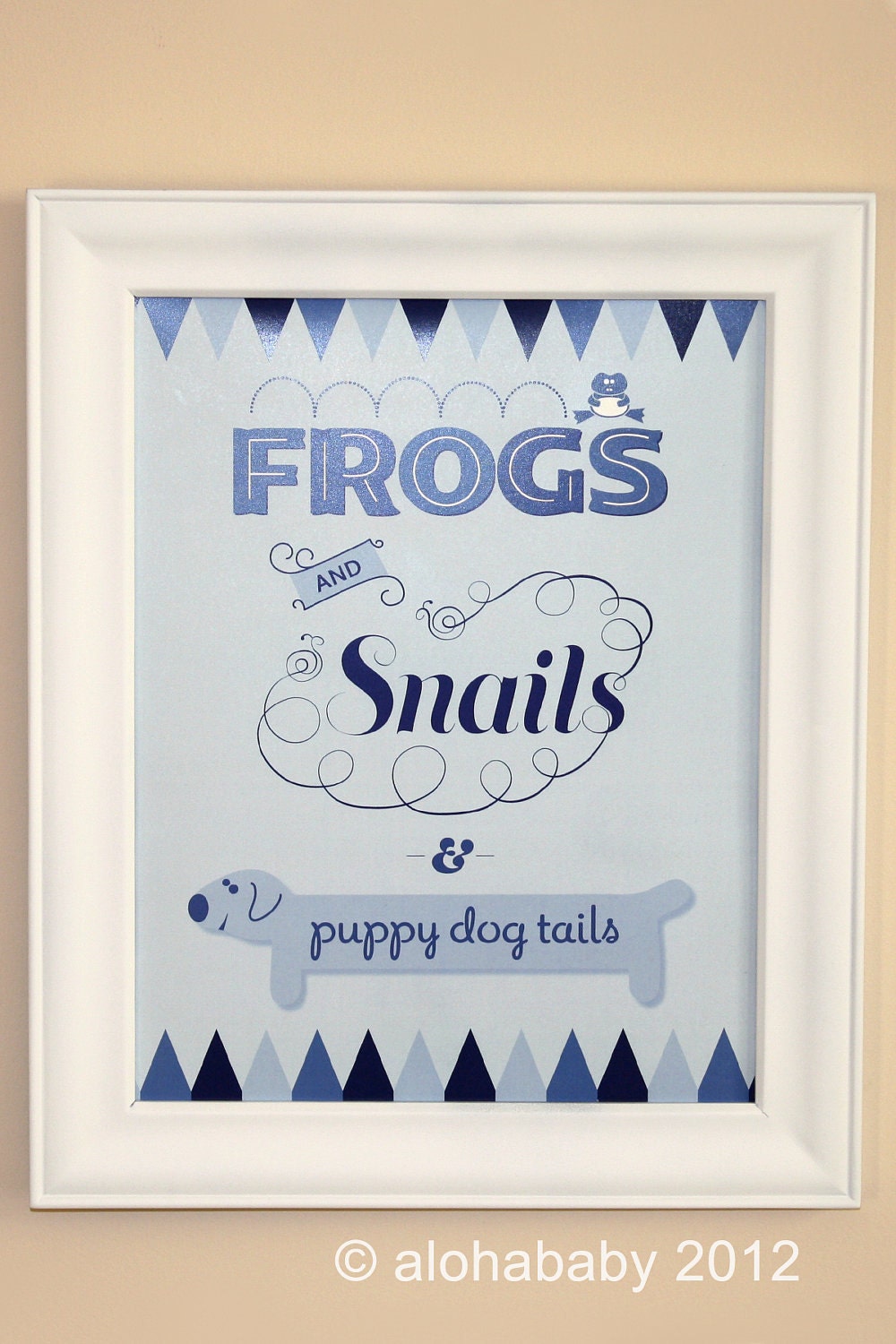 Items similar to Frogs and Snails and Puppy Dog Tails Nursery Rhyme