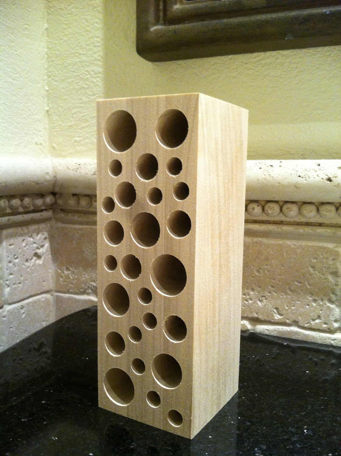 Handmade Wooden Makeup Brush Holder & Organizer - No Finish/Craft Ready/Do It Yourself
