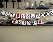 Freedom Banner - 4th of July Decoration - Patriotic Garland - Bunting - Sign - Wall Hanging