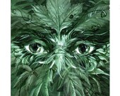 Green Man - print of an original acrylic
