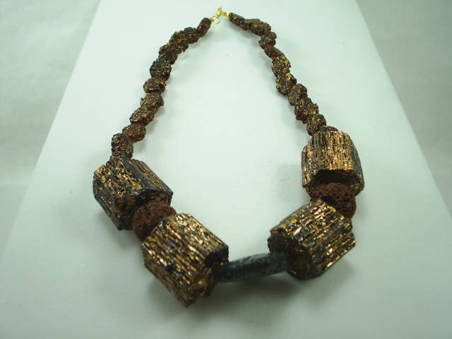 Lava Gemstone Necklace Handcrafted Metaphysical Design 2340MJ