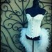 white burlesque corset dress