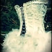 white burlesque corset dress