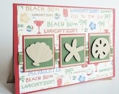 Blank Greeting Card Seashells Beach Summer Vacation Handmade 5x7