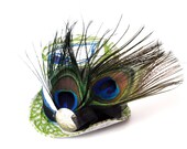 Peacock Steampunk Halloween Costume Mini Top Hat