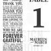Unique Table Numbers and Thank You Note - Print Your Own