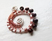 Copper and Silver Spiral Pendant