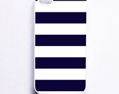 iPhone Case for Iphone 4 / 4S - Nautical Stripe in Navy
