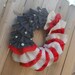 American Flag 4th of July Burlap and Denim Wreath