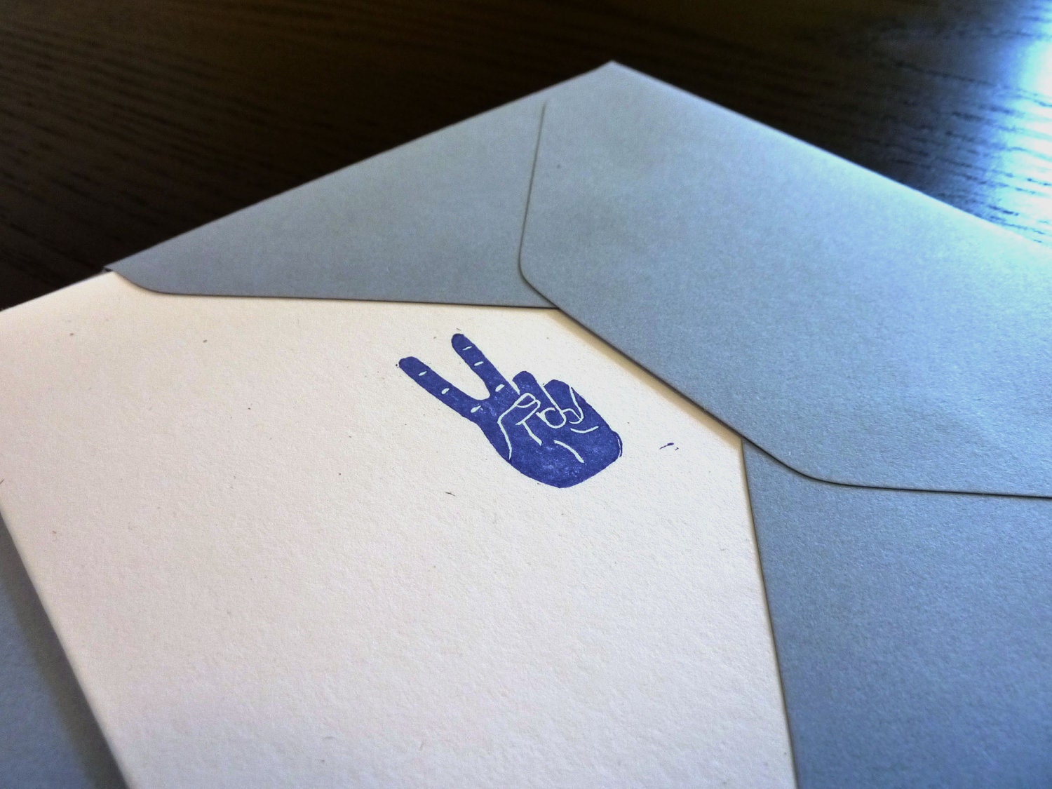 Hand Series - Peace & Love - Greeting card