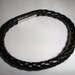 Black Leather Braided Magnetic Clasp Bracelet