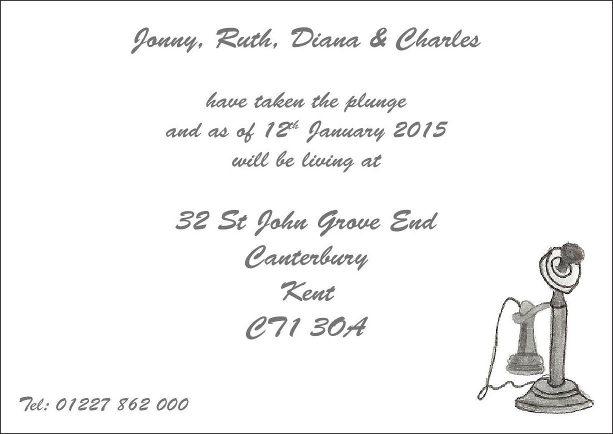 50 Personalized Change of Address Cards 'Call us'