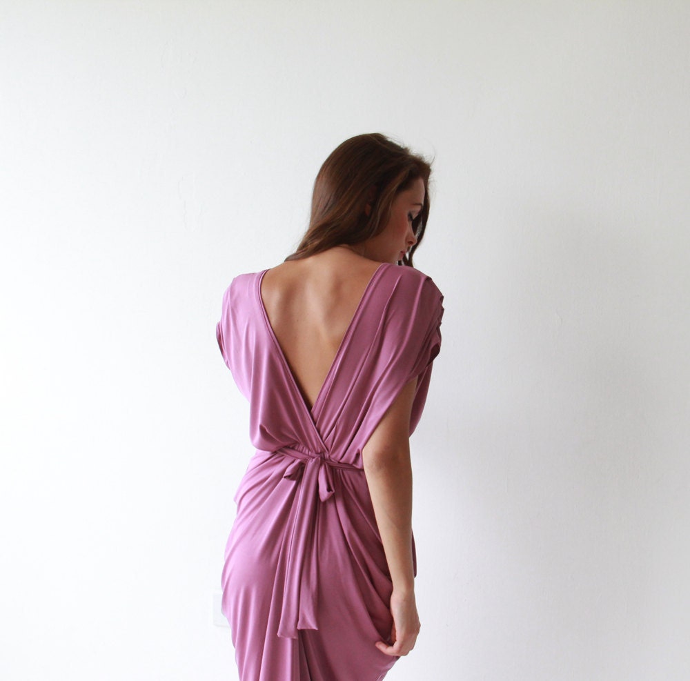 Prom dress , Maxi Evening Dress , Purple Plum Dress