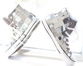 Chuck Taylor CONVERSE covered in Mirror and Swarovski Crystals. Beyond Amazing