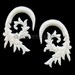 8G Pair Bone Nebula Gauged Plugs Organic Hand Carved Body Piercing Jewelry Earrings 8 Gauge
