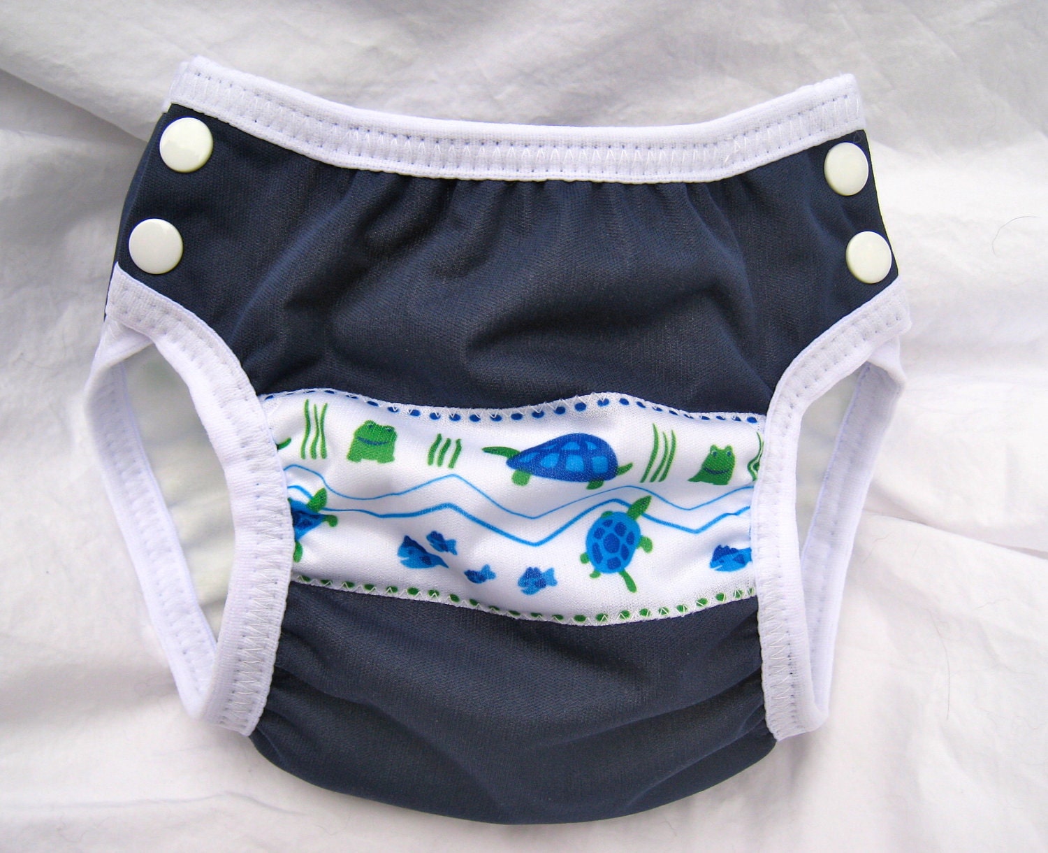 Items similar to Infant Reusable Cloth Swim Diaper Navy Swimming