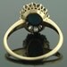 Antique Turquoise Ring - 14k Yellow Gold, Turquoise, Diamonds