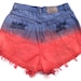 High waist dip dye shorts S