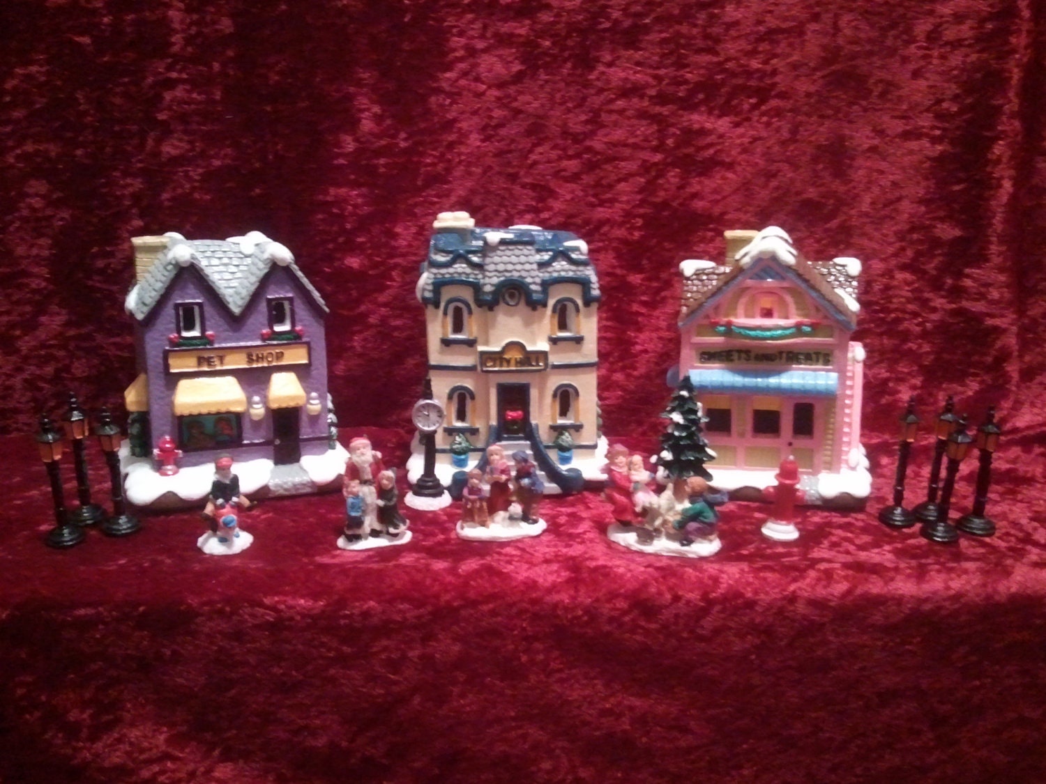 christmas village 16 piece town by tinaschristmasstore on etsy christmas village 16 piece town by tinaschristmasstore on etsy