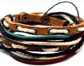 Jewelry Bangle bracelet women Leather Bracelet Girl Ropes Bracelet Men Leather Bracelet  A7