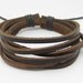 Punk   Fashion   Cuff Bracelet With 6 PCS Leather Woven  A10