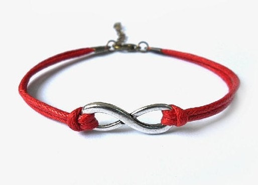 jewelry bangle vintage bracelet,silvery infinity wish red ropes bracelet, women's ropes bracelet 565A