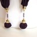 Purple Scarf with Pom Poms, Women Accessory, Jersey Scarf , 2012, winter trends and Fashion