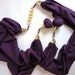 Purple Scarf with Pom Poms, Women Accessory, Jersey Scarf , 2012, winter trends and Fashion