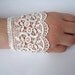 Lace Cuffs, Lace Wedding Accessory, Bridal accessory, Fingerless Gloves, Ivory