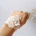 Bridal cuff, Bridesmaids Accessories, Wedding cuffs, Ivory Lace Bracelet, Women accessories,