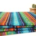 Tribal Fabric, Latin American, Navajo, Ethnic, Bright Colors Stripes, 1 Meter / over 1 Yard