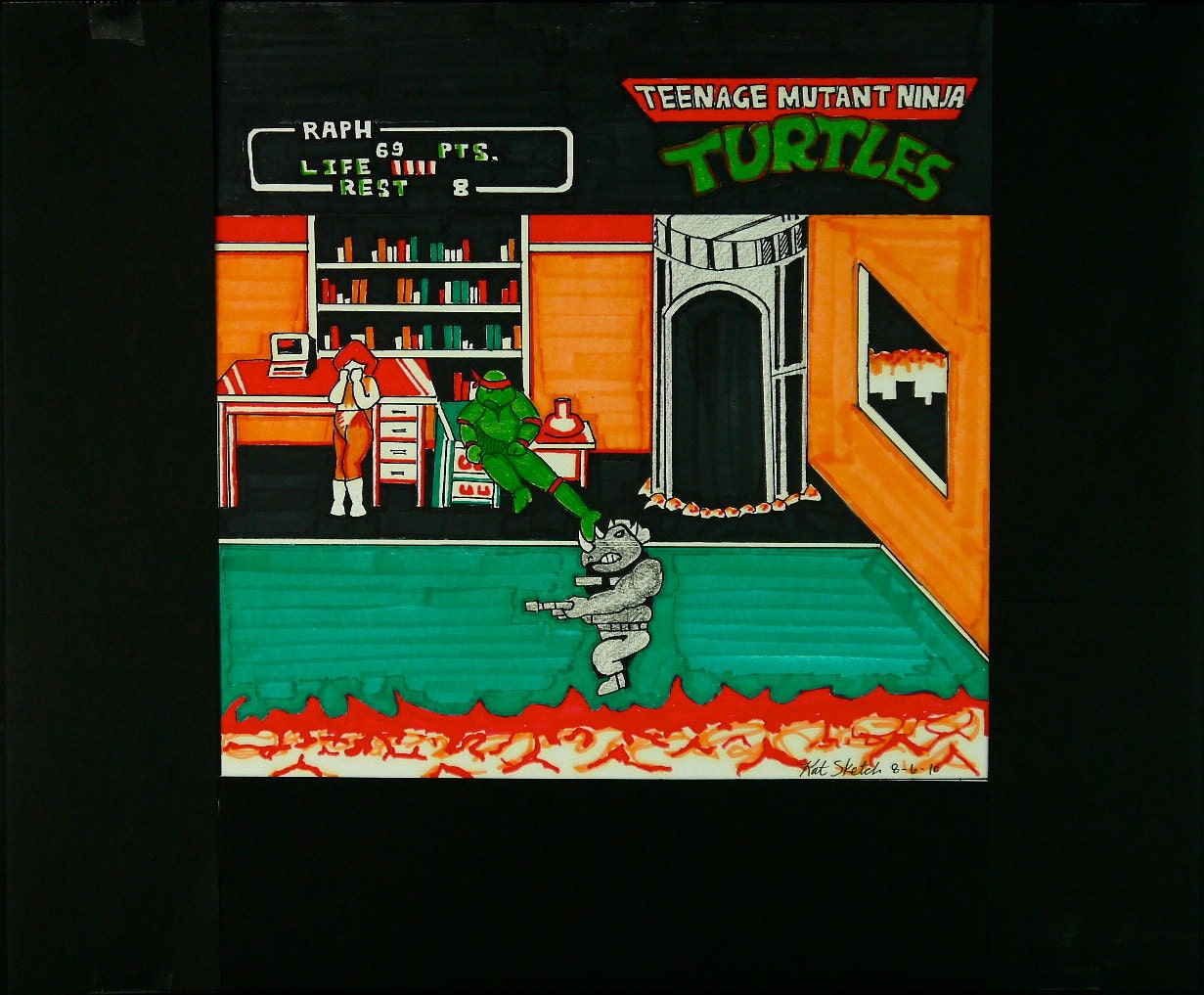 Teenage Mutant Ninja Turtles Nintendo Game by bytherealkatsketch