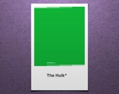The HULK - Pantone Poster: 11x17" Fine Art Print