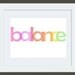 Opaque Typography Art Print: "Balance" Quote 8x10 Poster in Pastel Rainbow