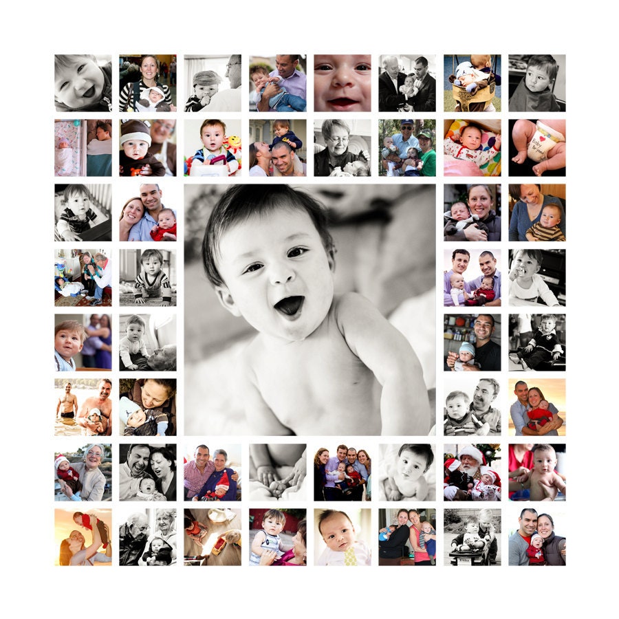 20"x20" Photo Collage Design (print-ready flattened JPEG)