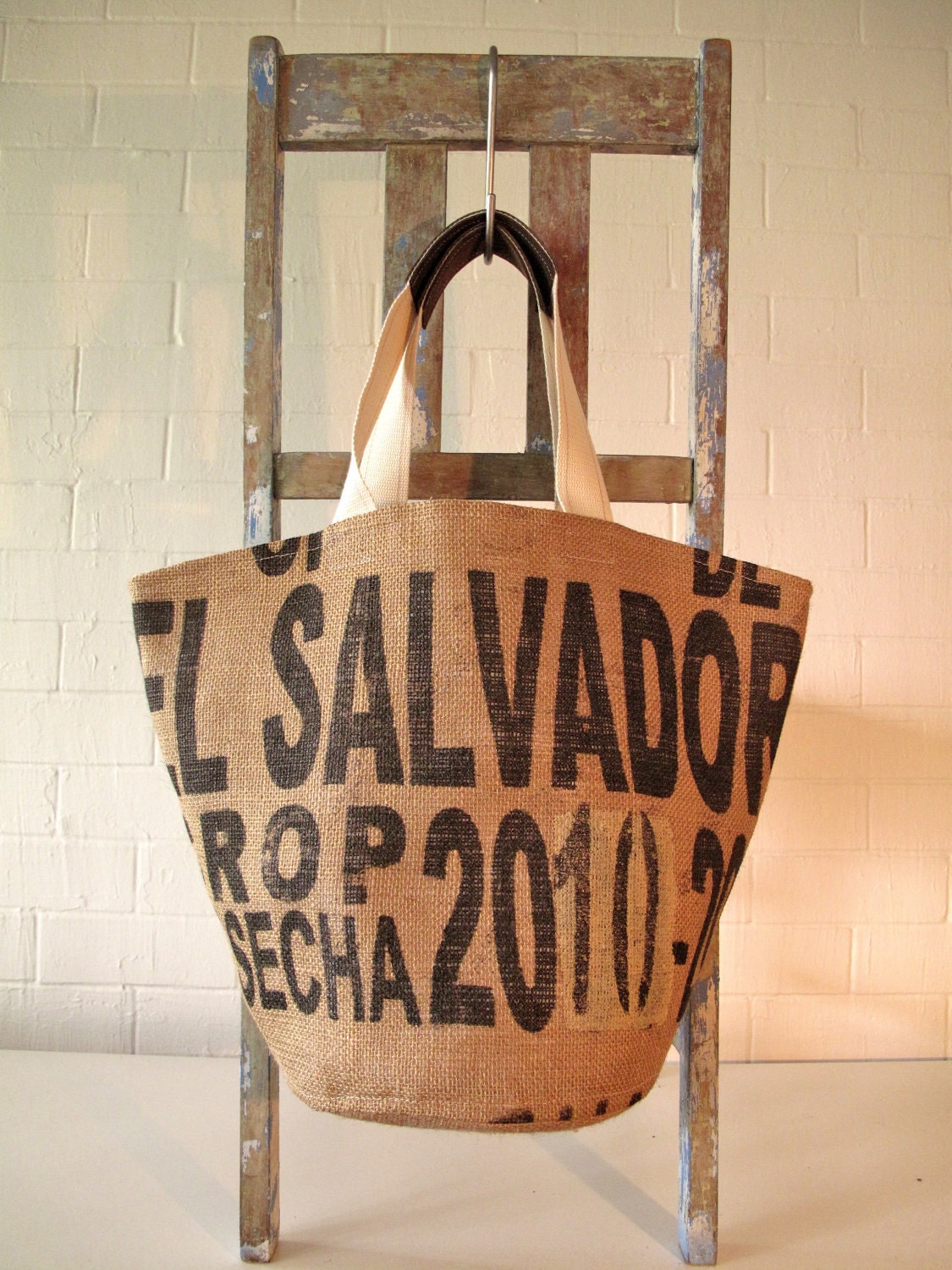 Splendid Love Market bag, upcycled coffee sack