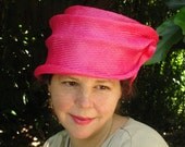 Parasisal Straw Hats- 20% OFF -New Hand Blocked-1920's Vintage Inspired Cloche-Turn of the Century- Tiered--Whimsical--