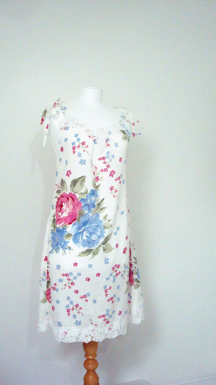 Upcycled Woman's Clothing Romantic Eco Style Little Dress Summer Fashion Doll Party  Inspired Fairy gown OOAK