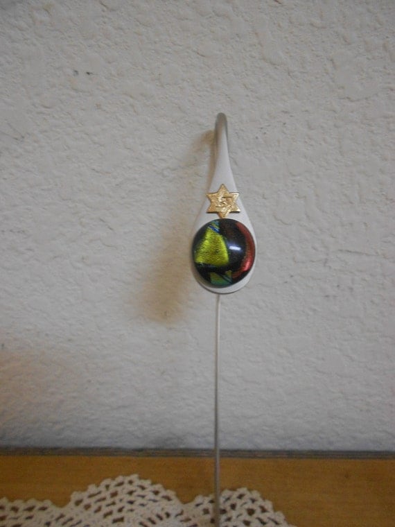 Jewish Book Mark with Star of David and Cabochon Stone 1965 / REDUCED