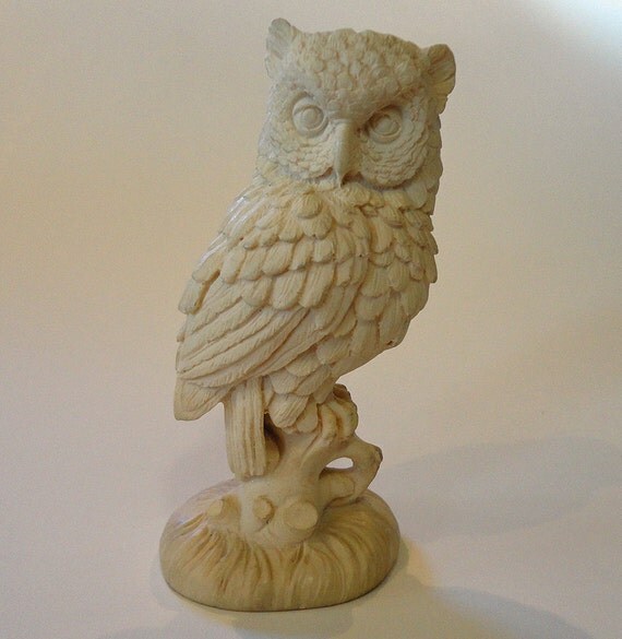 A.+Santini+Owls Items similar to Vintage Owl Figurine Signed A Santini on Etsy