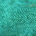 Turquoise Green Exotic Leather Salmon Skin 1/2 Hide for Bookbinding, Journaling, Purses, Cuffs