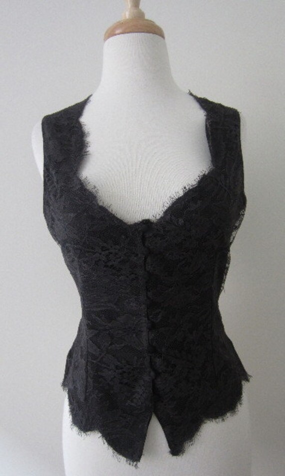 Black Lace Vest