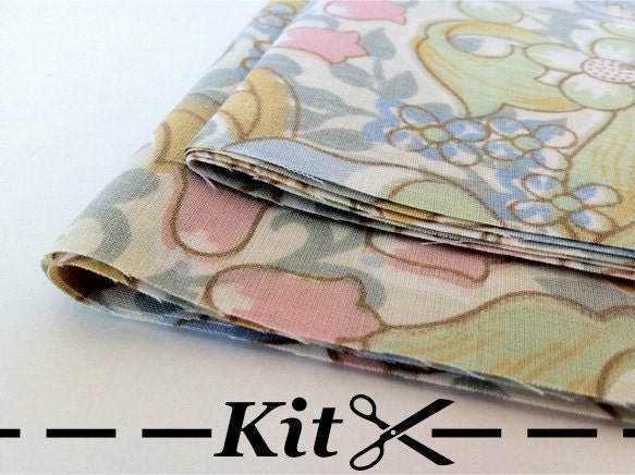 Tote Bag Kit / Shoulder Bag Kit - Paper Pattern & Pre-cut Fabric Pieces