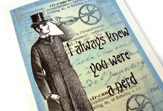 Funny Graduation Card for Boys, Handmade Graduation Card, Steampunk Graduation Card, Congrats Graduation Card