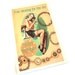 Funny Birthday Card, Retro Birthday Card, French Maid Card, Flirty Pin Up Girl Blank Card