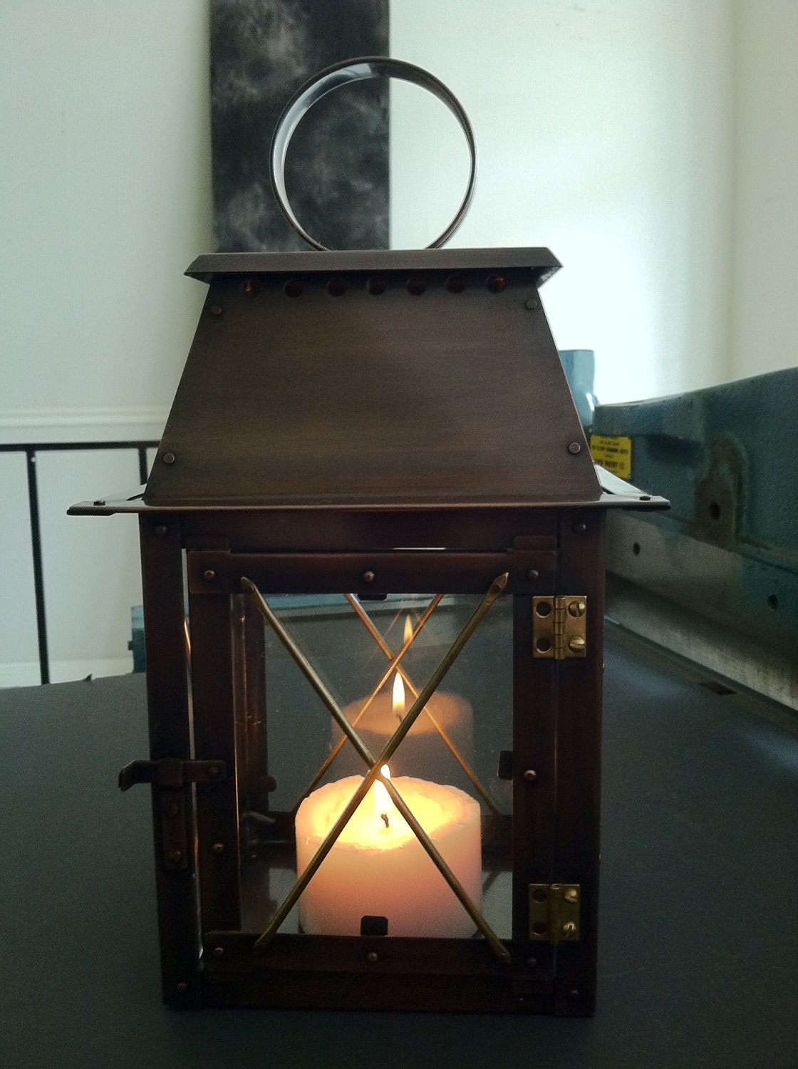 Chalet Style Lantern Candle Holder With Bronze by YanceyLighting