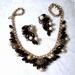 Unique Mesh Netted Stones Necklace Set Totally Over The Top 1543ag-052409000