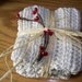 Set of 3 Ecru 100% Cotton Crocheted Dish Cloths Packaged for Gift Giving